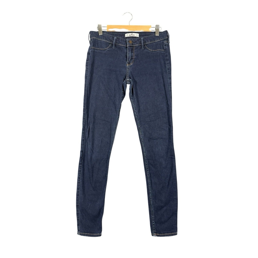 Women's Hollister Straight Leg Dark Faded Wash Stretch Blue Jeans‎ Size 5 R